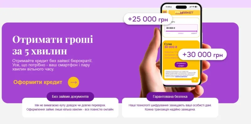 Онлайн кредит від ФІНМАР